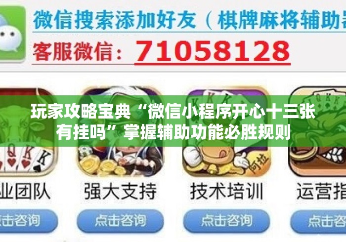 玩家攻略宝典“微信小程序开心十三张有挂吗”掌握辅助功能必胜规则