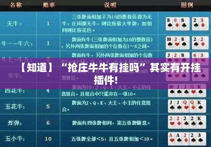 【知道】“抢庄牛牛有挂吗”其实有开挂插件!
