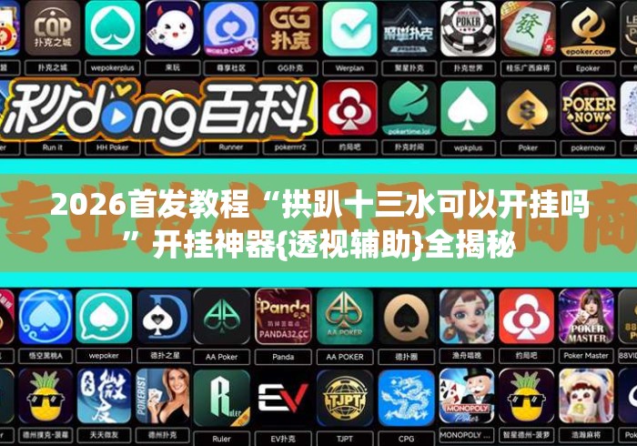 2026首发教程“拱趴十三水可以开挂吗”开挂神器{透视辅助}全揭秘