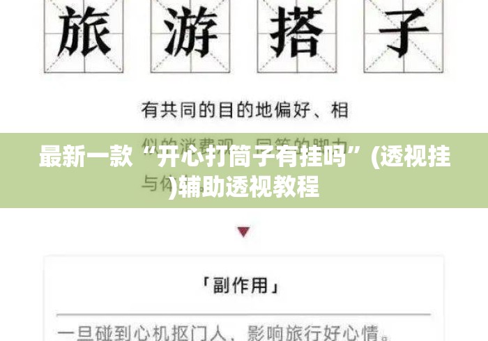 最新一款“开心打筒子有挂吗	”(透视挂)辅助透视教程