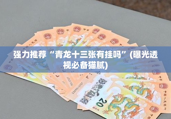 强力推荐“青龙十三张有挂吗”(曝光透视必备猫腻)