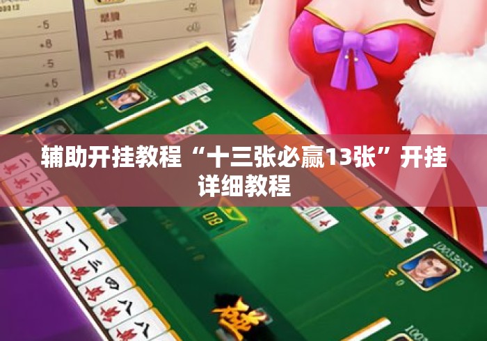 辅助开挂教程“十三张必赢13张”开挂详细教程