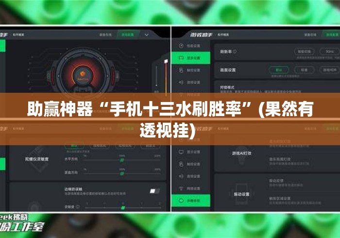 助赢神器“手机十三水刷胜率”(果然有透视挂) 