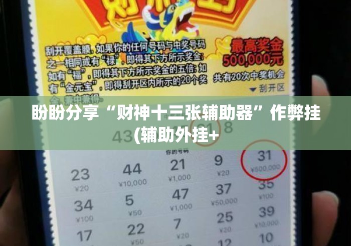 盼盼分享“财神十三张辅助器”作弊挂(辅助外挂+