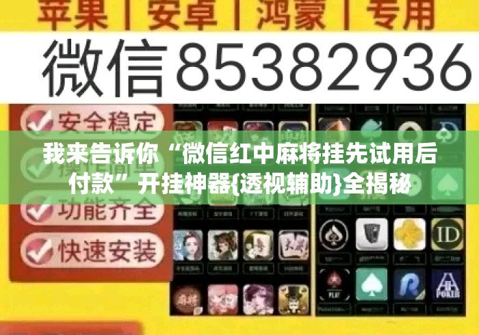 我来告诉你“微信红中麻将挂先试用后付款	”开挂神器{透视辅助}全揭秘