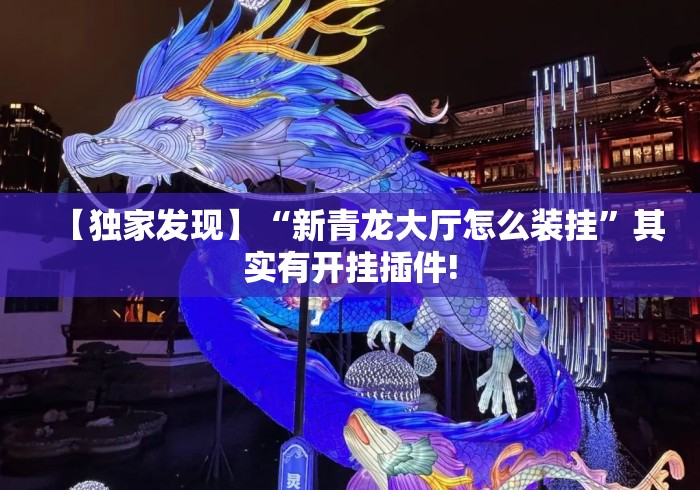 【独家发现】“新青龙大厅怎么装挂”其实有开挂插件!