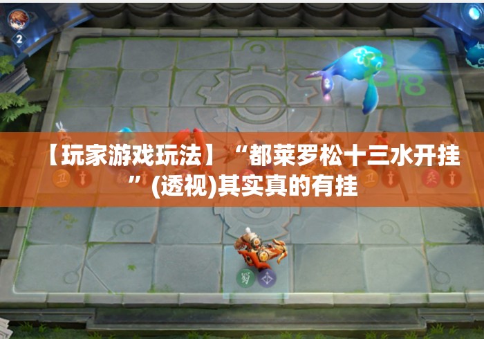 【玩家游戏玩法】“都莱罗松十三水开挂”(透视)其实真的有挂