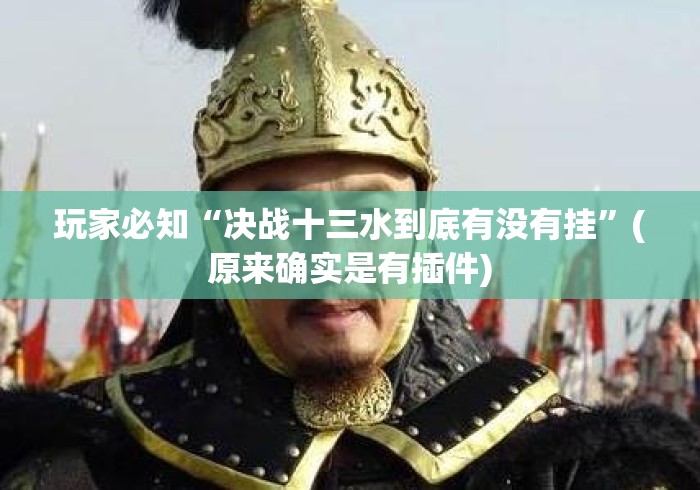 玩家必知“决战十三水到底有没有挂	”(原来确实是有插件)