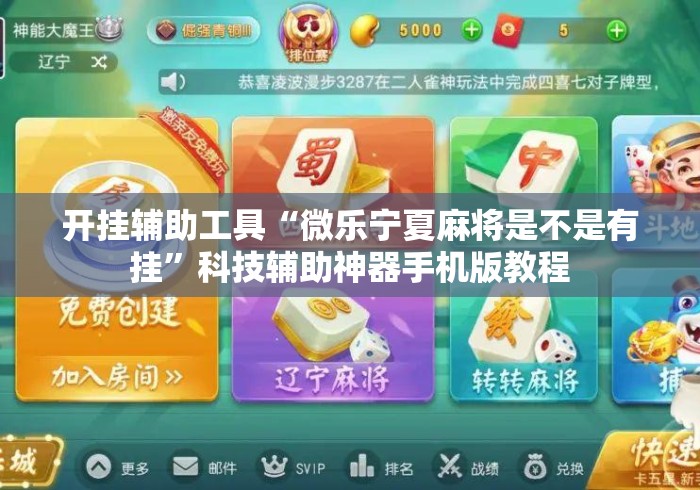 开挂辅助工具“微乐宁夏麻将是不是有挂”科技辅助神器手机版教程