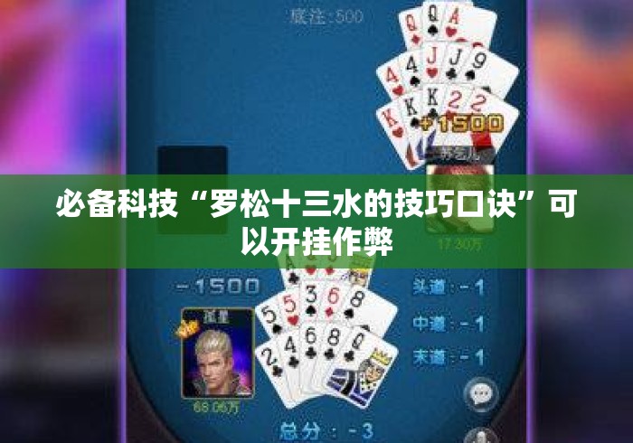 必备科技“罗松十三水的技巧口诀”可以开挂作弊