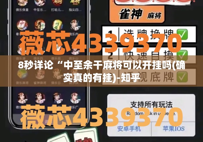 8秒详论“中至余干麻将可以开挂吗(确实真的有挂)-知乎 8秒详论“中至余干麻将可以开挂吗(确实真的有挂)-知乎
