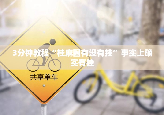 3分钟教程“桂麻圈有没有挂”事实上确实有挂