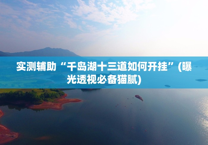 实测辅助“千岛湖十三道如何开挂	”(曝光透视必备猫腻)
