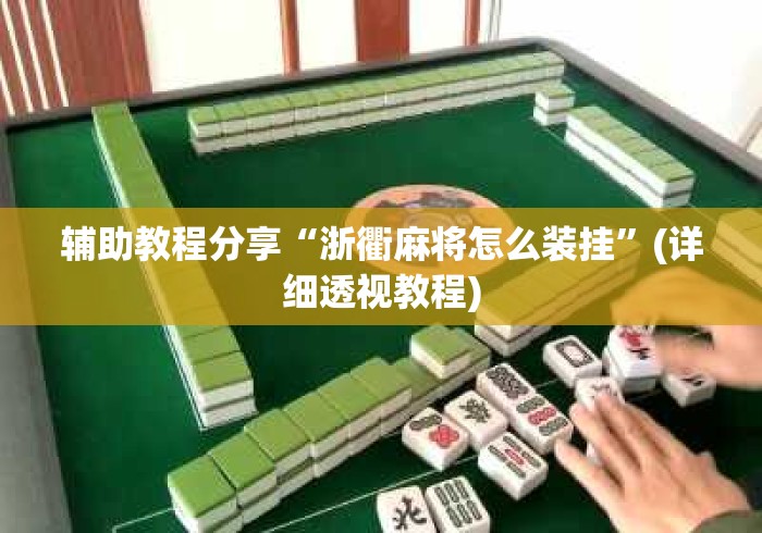 辅助教程分享“浙衢麻将怎么装挂	”(详细透视教程)