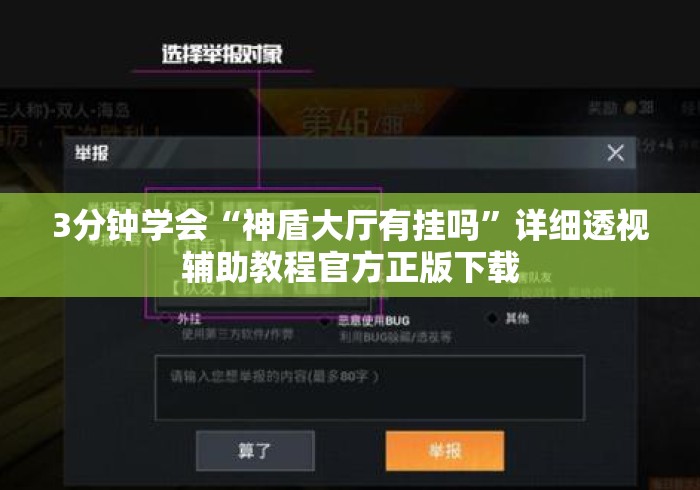 3分钟学会“神盾大厅有挂吗”详细透视辅助教程官方正版下载