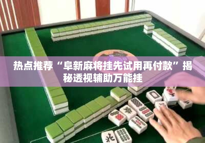 热点推荐“阜新麻将挂先试用再付款”揭秘透视辅助万能挂