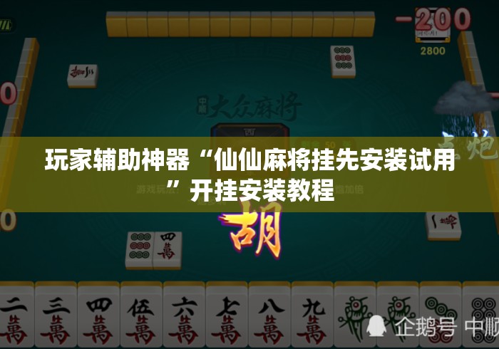 玩家辅助神器“仙仙麻将挂先安装试用”开挂安装教程