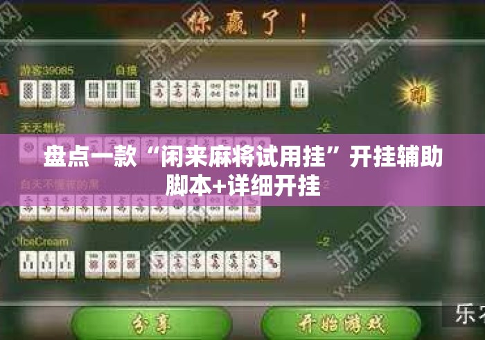 盘点一款“闲来麻将试用挂”开挂辅助脚本+详细开挂
