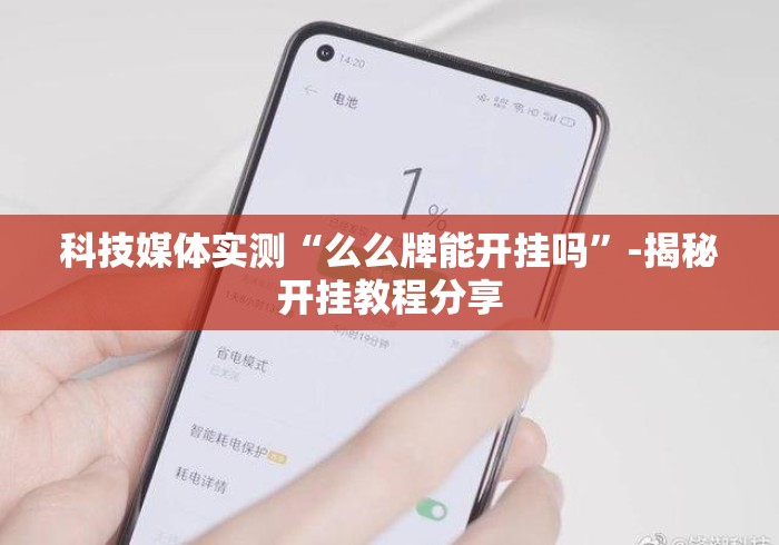 科技媒体实测“么么牌能开挂吗”-揭秘开挂教程分享