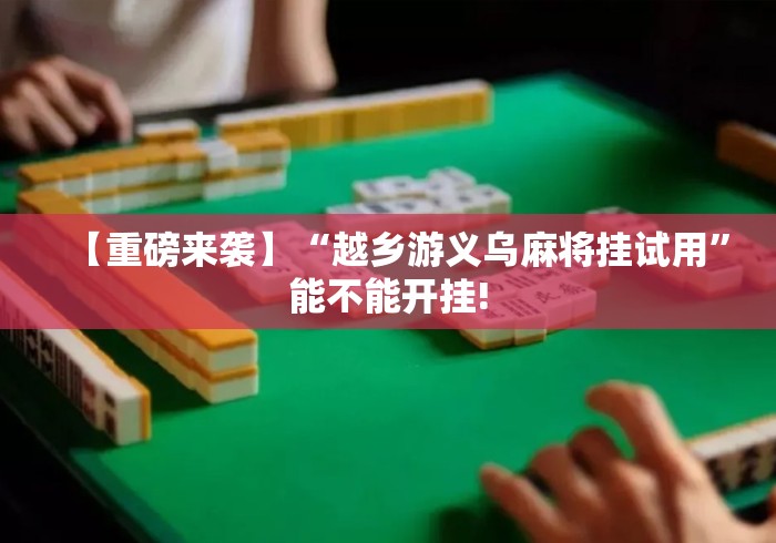 【重磅来袭】“越乡游义乌麻将挂试用	”能不能开挂!