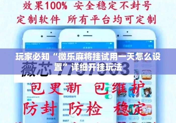 玩家必知“微乐麻将挂试用一天怎么设置”详细开挂玩法