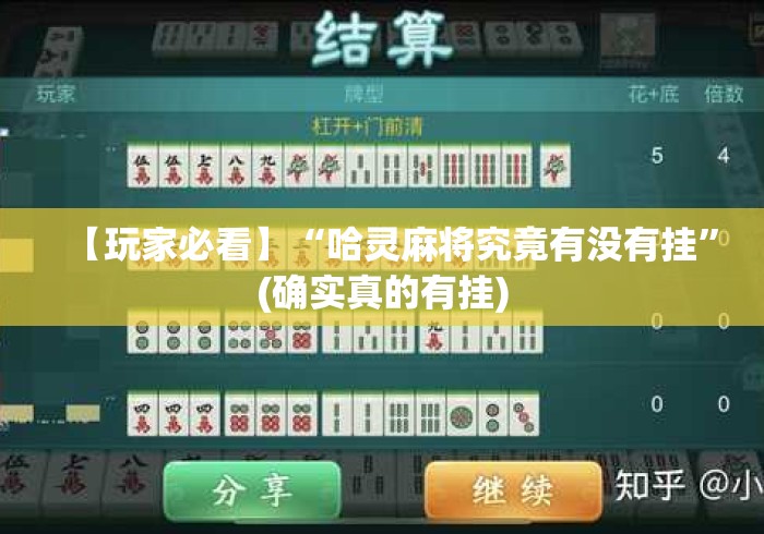 【玩家必看】“哈灵麻将究竟有没有挂”(确实真的有挂)