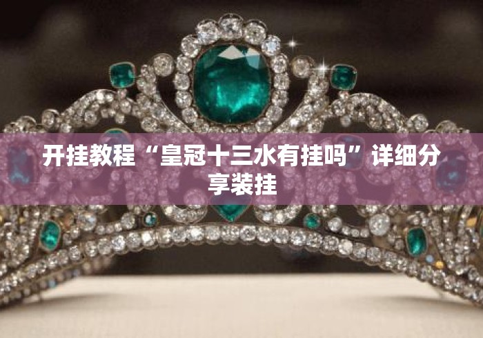 开挂教程“皇冠十三水有挂吗”详细分享装挂