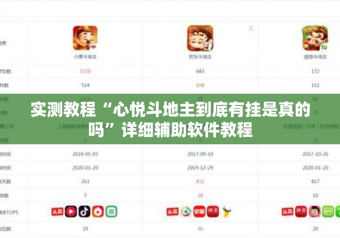 实测教程“心悦斗地主到底有挂是真的吗	”详细辅助软件教程