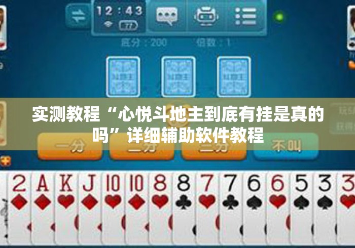 实测教程“心悦斗地主到底有挂是真的吗	”详细辅助软件教程