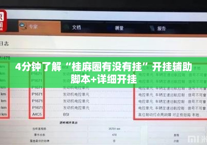4分钟了解“桂麻圈有没有挂”开挂辅助脚本+详细开挂