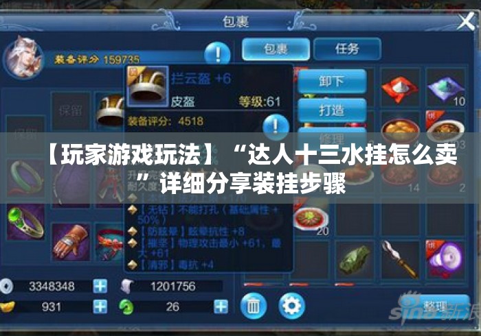 【玩家游戏玩法】“达人十三水挂怎么卖	”详细分享装挂步骤