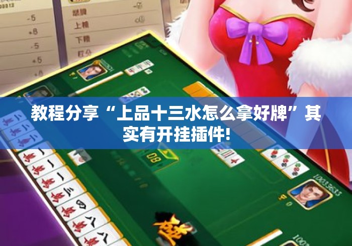 教程分享“上品十三水怎么拿好牌”其实有开挂插件!