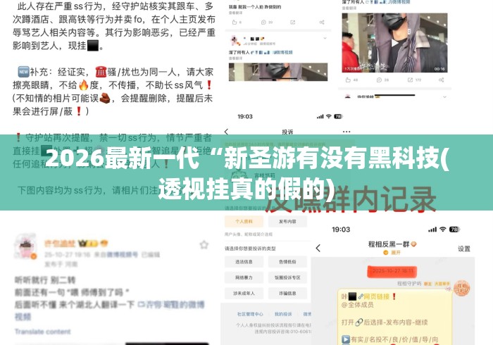 2026最新一代“新圣游有没有黑科技(透视挂真的假的)