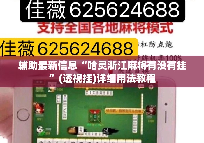 辅助最新信息“哈灵浙江麻将有没有挂”(透视挂)详细用法教程