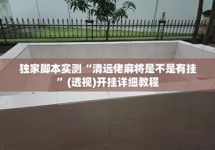 独家脚本实测“清远佬麻将是不是有挂”(透视)开挂详细教程