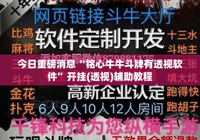 今日重磅消息“铭心牛牛斗牌有透视软件	”开挂(透视)辅助教程