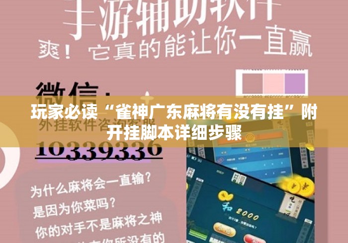 玩家必读“雀神广东麻将有没有挂”附开挂脚本详细步骤