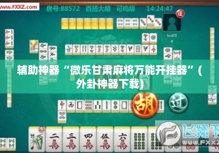 辅助神器“微乐甘肃麻将万能开挂器”(外卦神器下载)