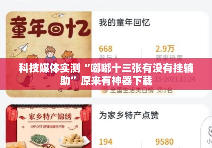 科技媒体实测“嘟嘟十三张有没有挂辅助	”原来有神器下载