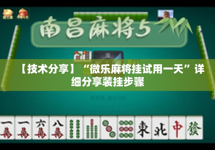 【技术分享】“微乐麻将挂试用一天”详细分享装挂步骤