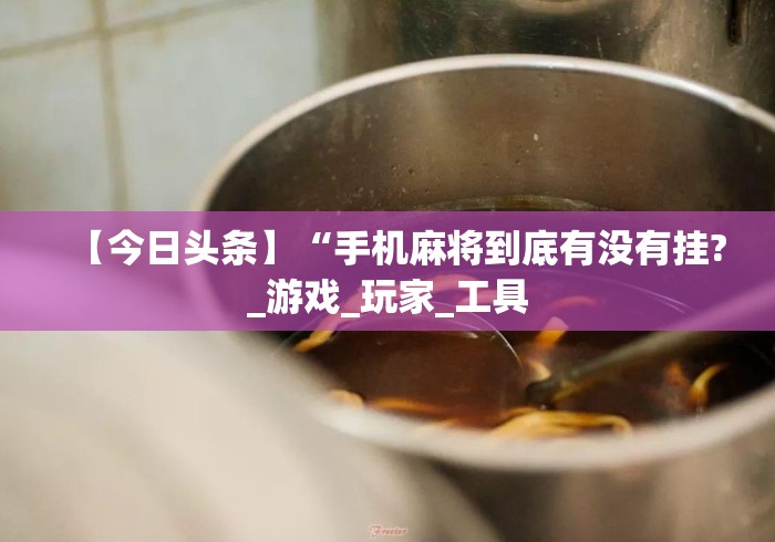 【今日头条】“手机麻将到底有没有挂?_游戏_玩家_工具