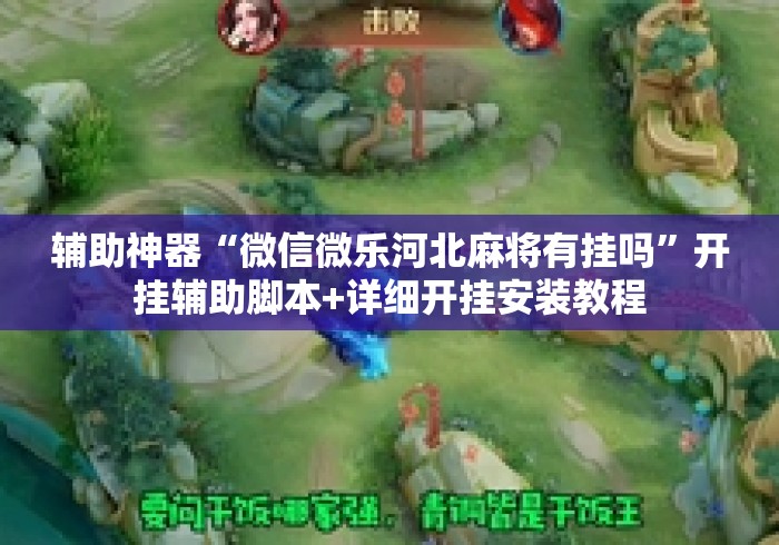 辅助神器“微信微乐河北麻将有挂吗”开挂辅助脚本+详细开挂安装教程