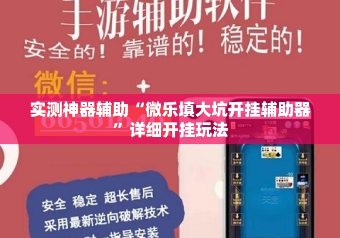 实测神器辅助“微乐填大坑开挂辅助器	”详细开挂玩法