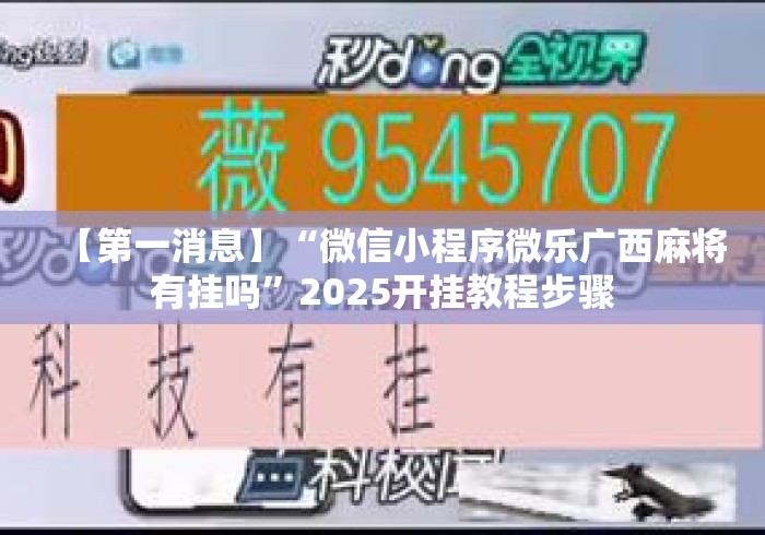 【第一消息】“微信小程序微乐广西麻将有挂吗”2025开挂教程步骤