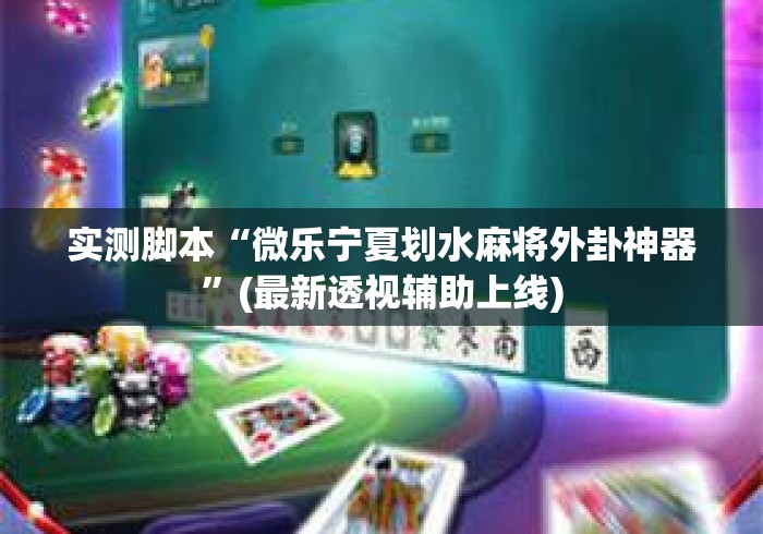 实测脚本“微乐宁夏划水麻将外卦神器”(最新透视辅助上线)