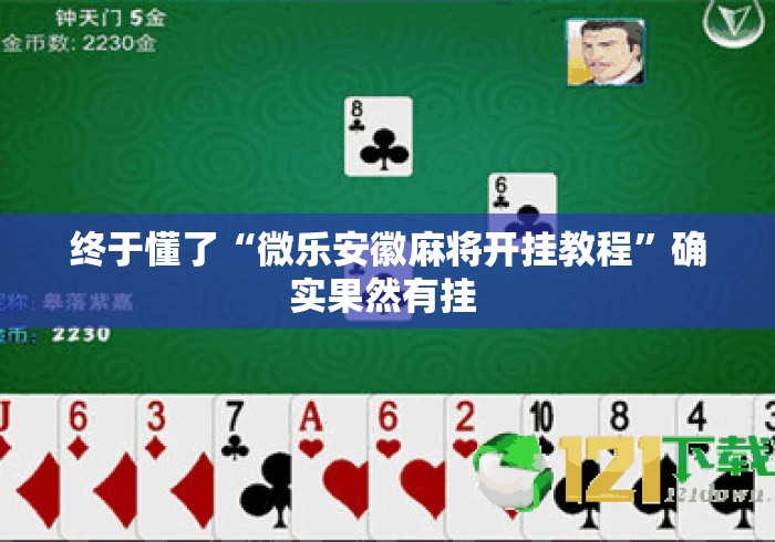 终于懂了“微乐安徽麻将开挂教程”确实果然有挂 