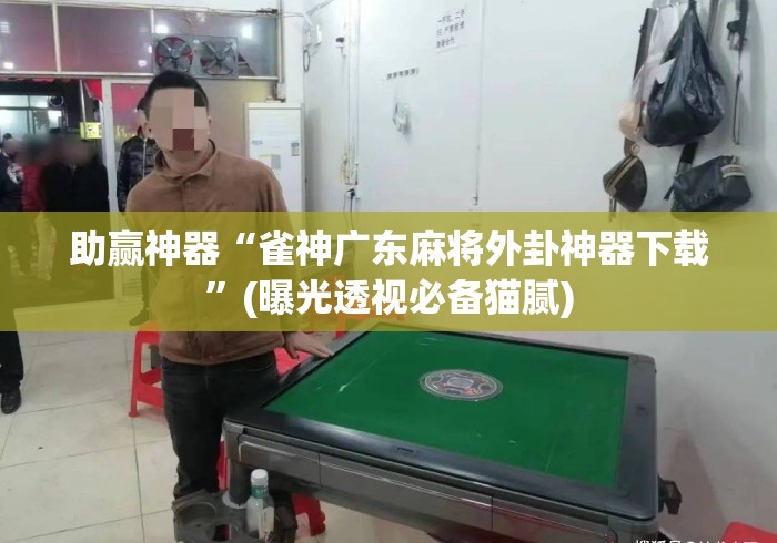 助赢神器“雀神广东麻将外卦神器下载	”(曝光透视必备猫腻)