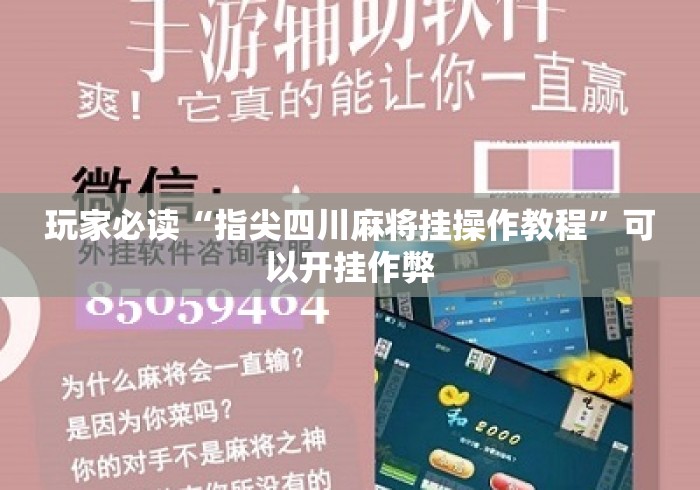 玩家必读“指尖四川麻将挂操作教程”可以开挂作弊