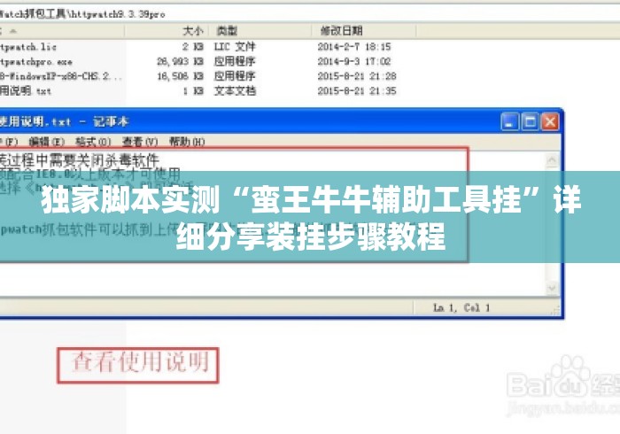 独家脚本实测“蛮王牛牛辅助工具挂	”详细分享装挂步骤教程