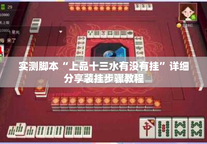 实测脚本“上品十三水有没有挂”详细分享装挂步骤教程